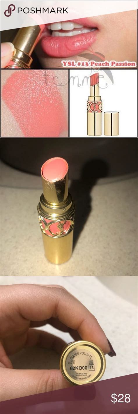 ysl lipstick no.13 peach passion dupe|YSL Peach Passion (13) Rouge Volupte Review & Swatches.